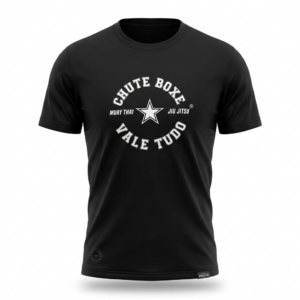 Camiseta masculina preta Chute Boxe